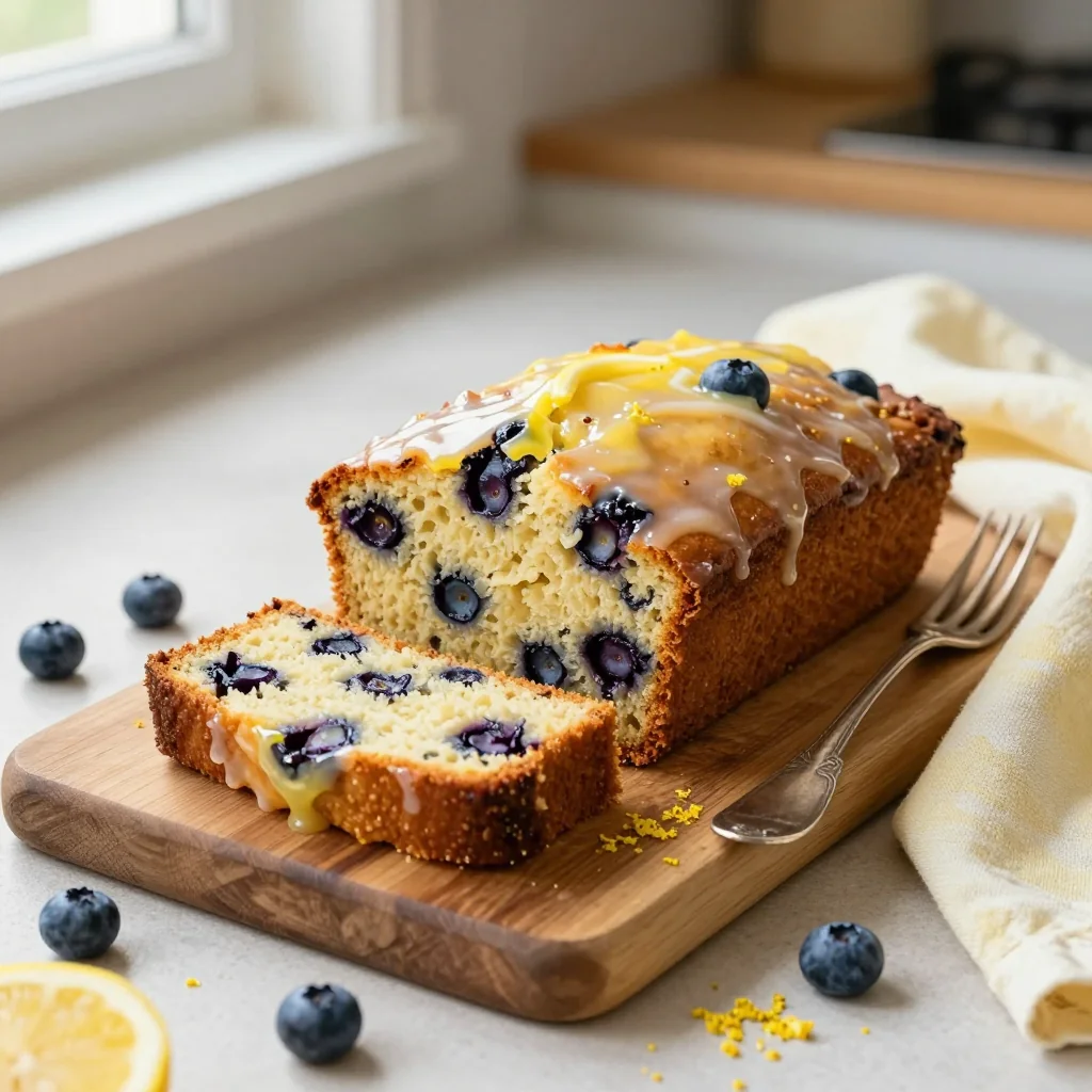 Blueberry Lemon Loaf with Lemon Glaze