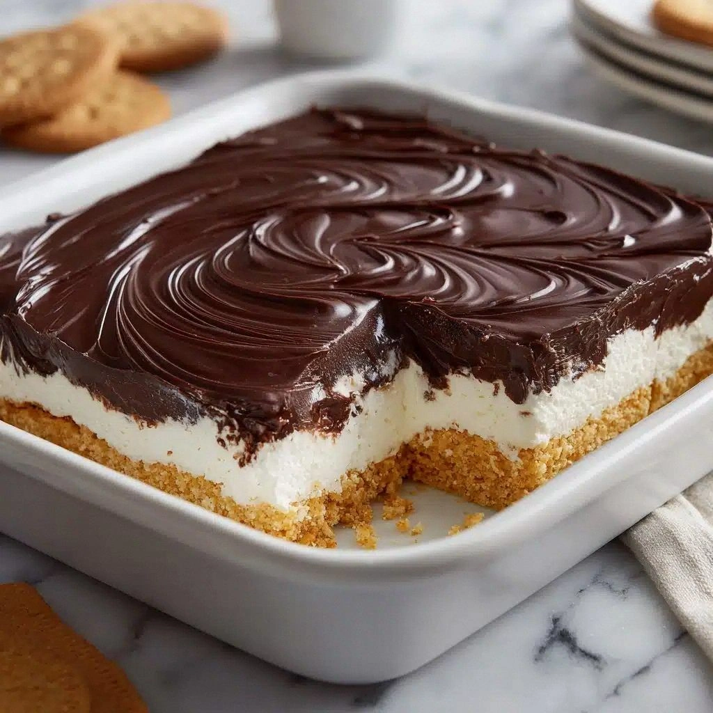 Eclair Cake with Chocolate Gan