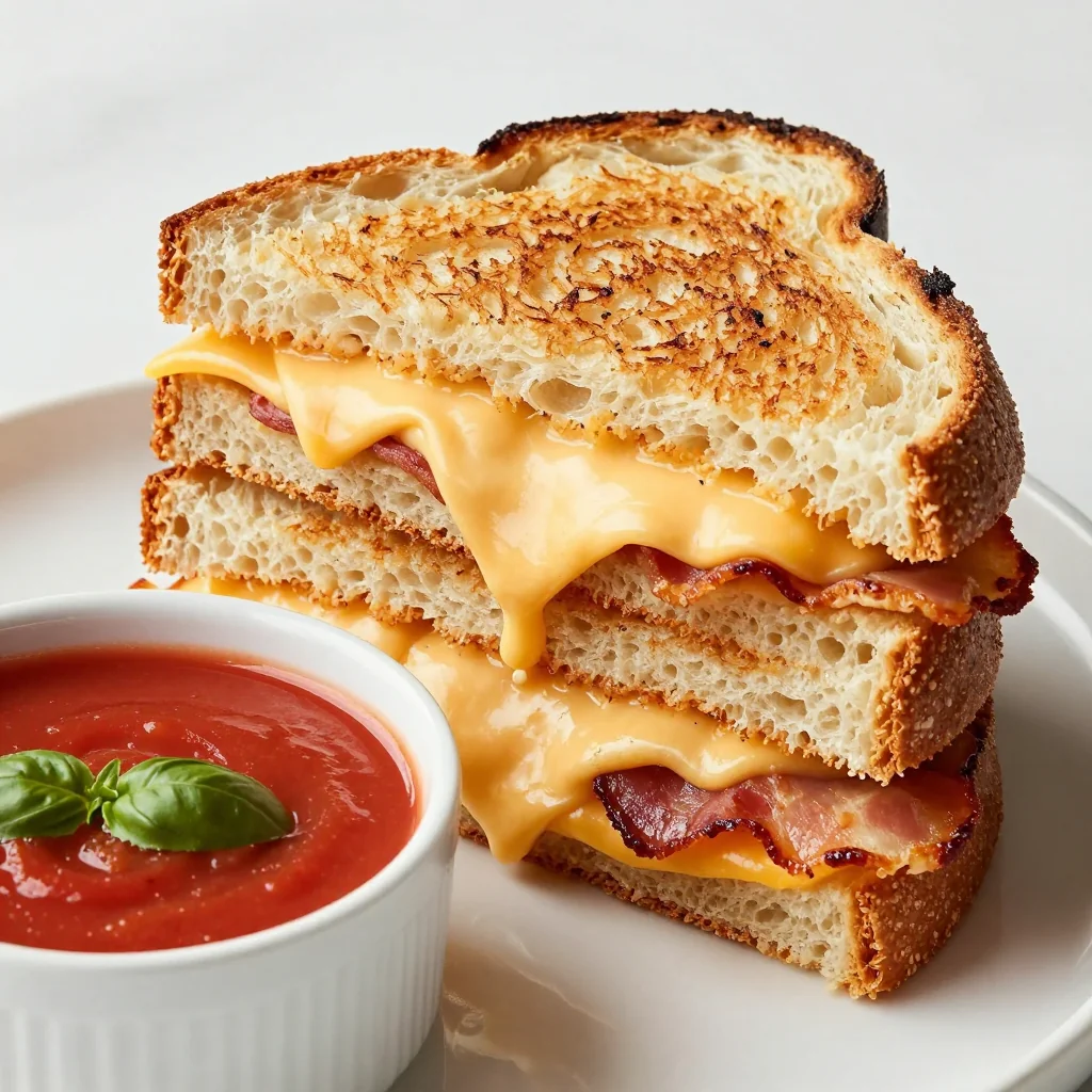 Ultimate Grilled Cheese with Bacon and Tomato Soup