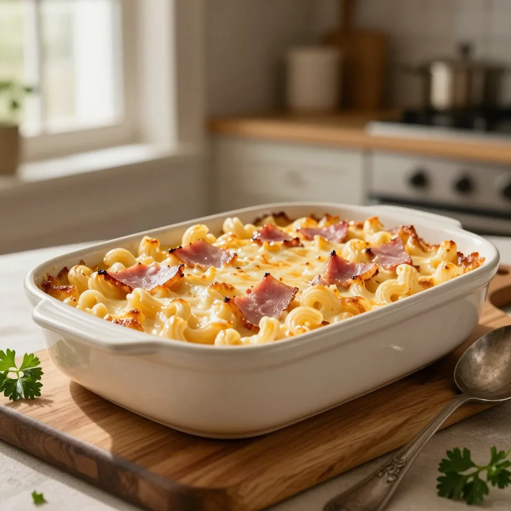 Creamy Macaroni and Cheese with Ham