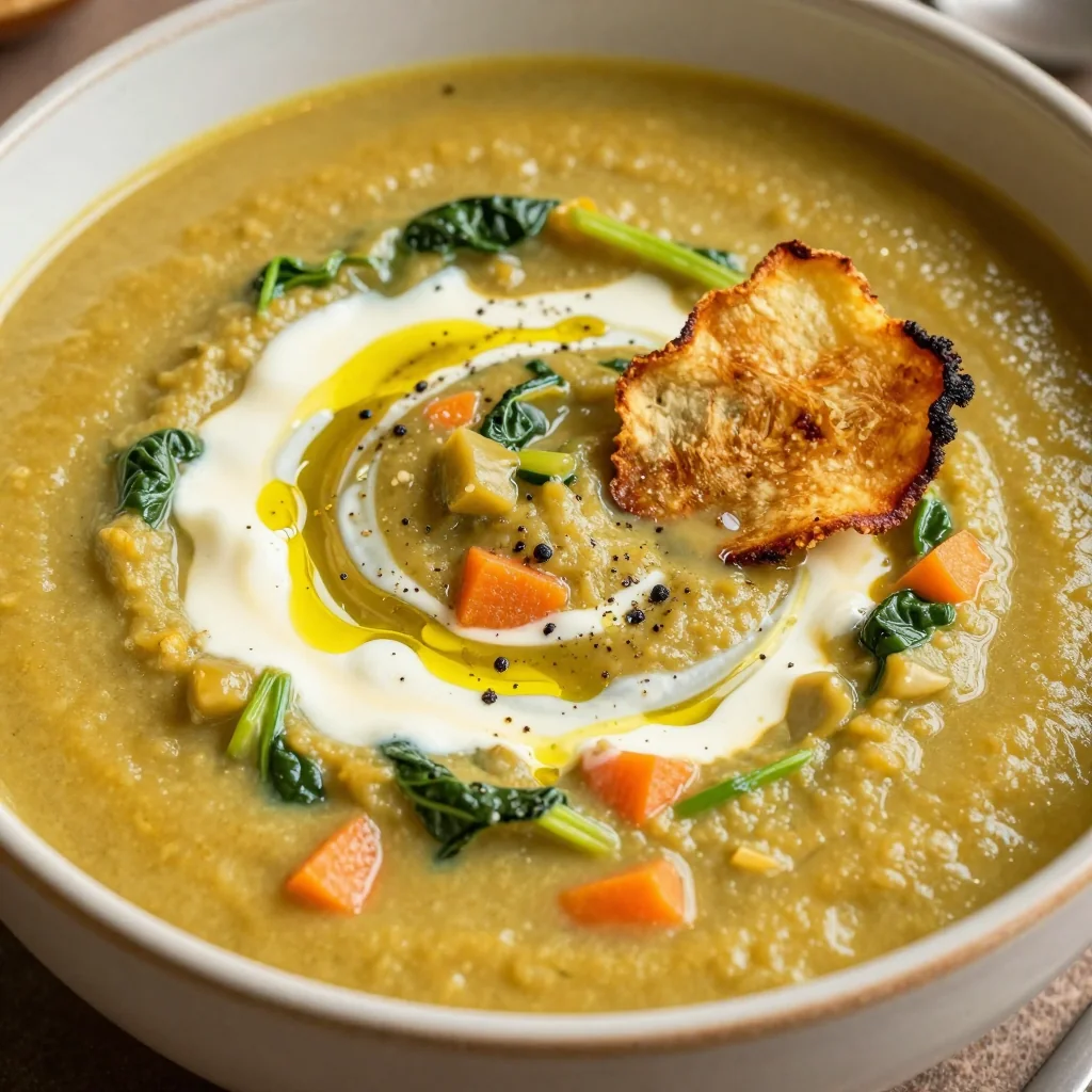 batch cook creamy spinach and root vegetable soup for cold days