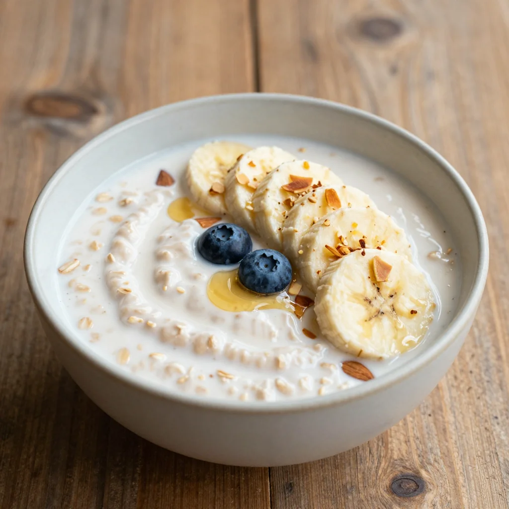 Creamy Breakfast Oats with Almond Milk for Reset