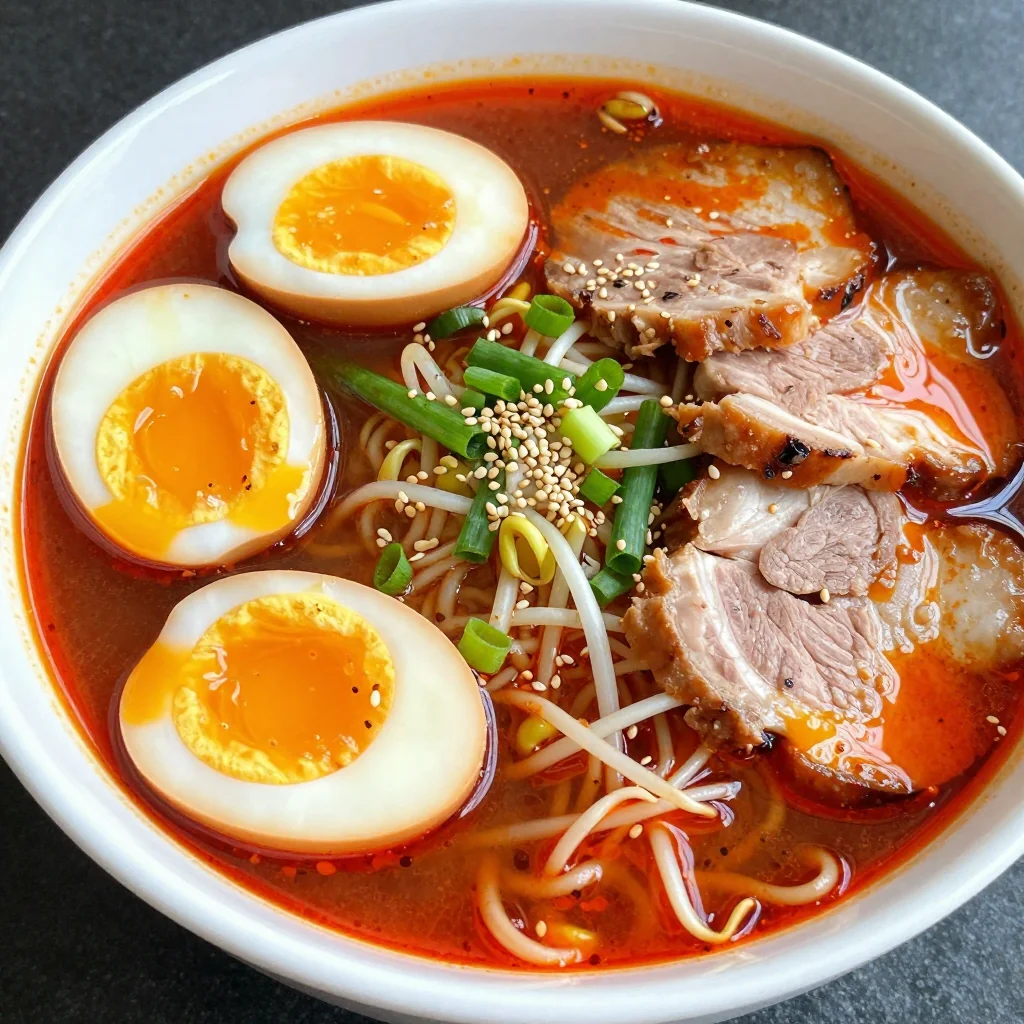 Spicy Ramen Upgrade with Egg for a High Protein Meal