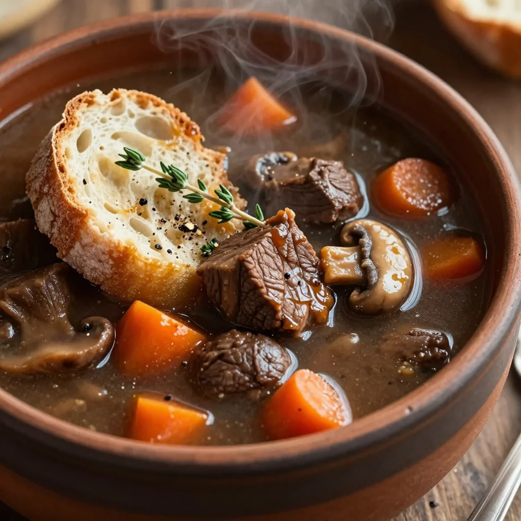 Hearty Beef and Mushroom Soup for Winter