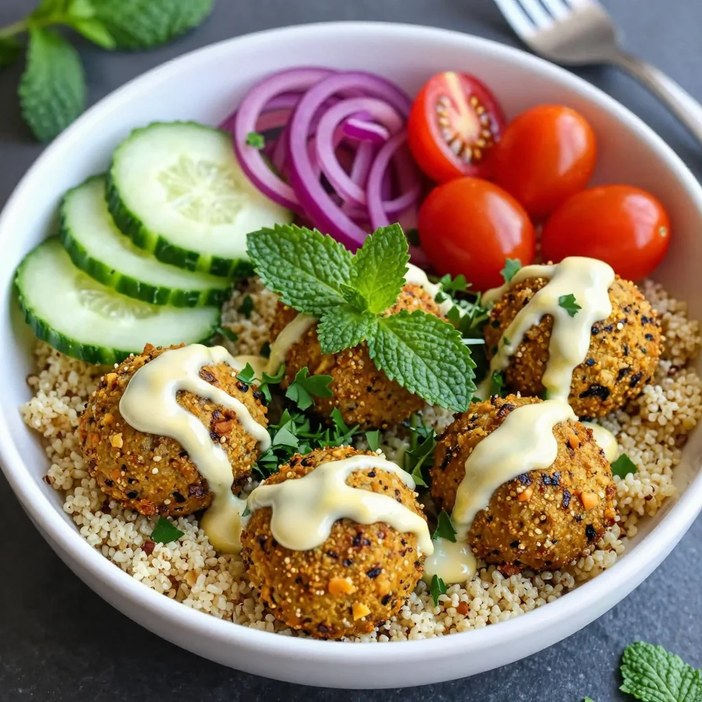 Meal Prep Vegan Falafel Bowl with Tahini Dressing