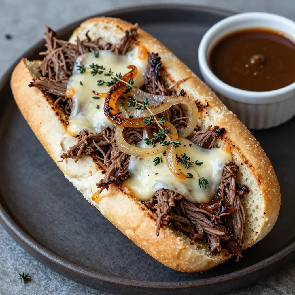 Cozy Slow Cooker French Dip for Game Day