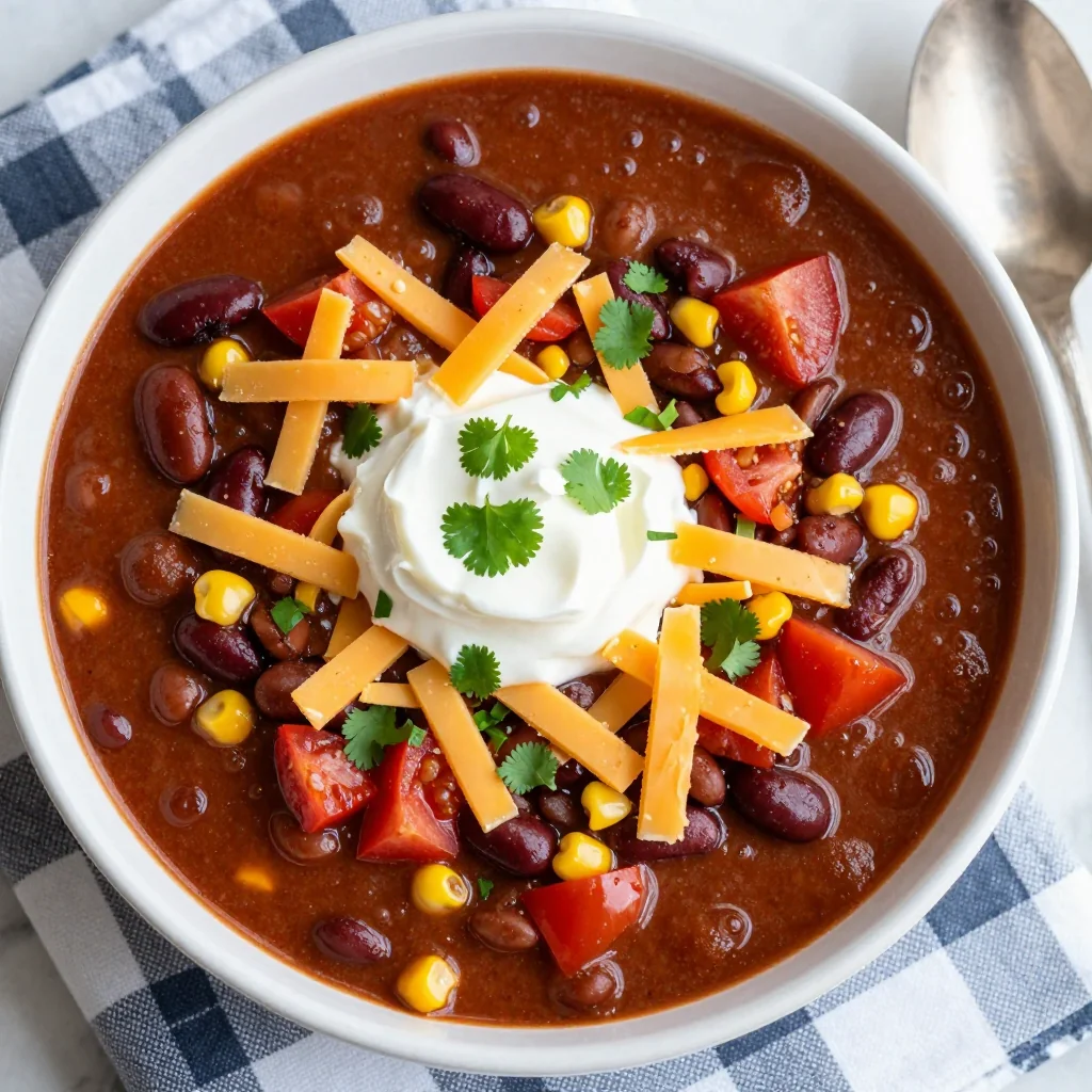 Slow Cooker Vegetarian Chili for Bitter January Nights