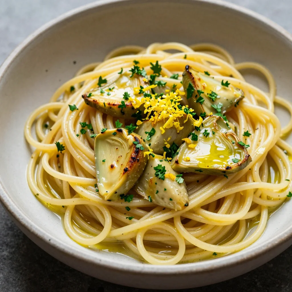 Pantry Pasta with Canned Artichokes and Lemon