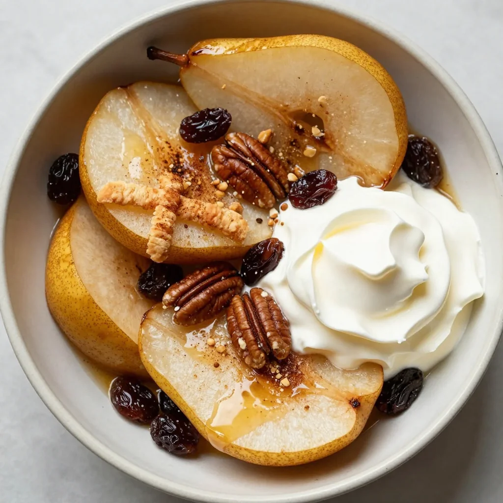 Warm Cinnamon Sugar Pears for a Cozy Dessert
