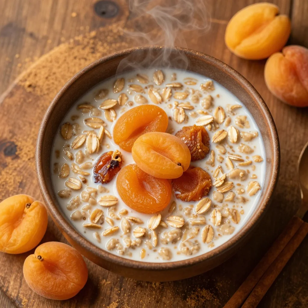 Warm Oatmeal with Dried Apricots for MLK Day