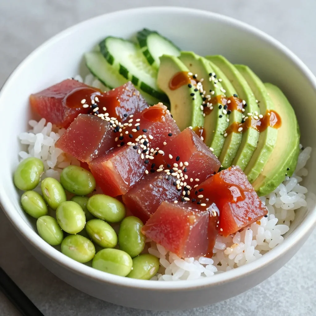 Spicy Tuna Poke Bowls For A Fresh Meal Prep