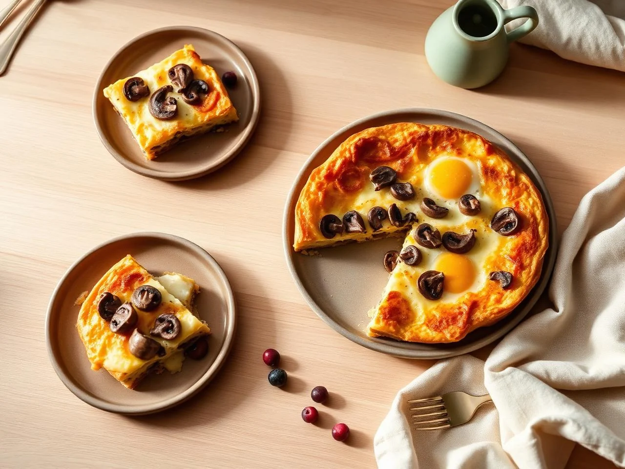 Egg And Mushroom Strata