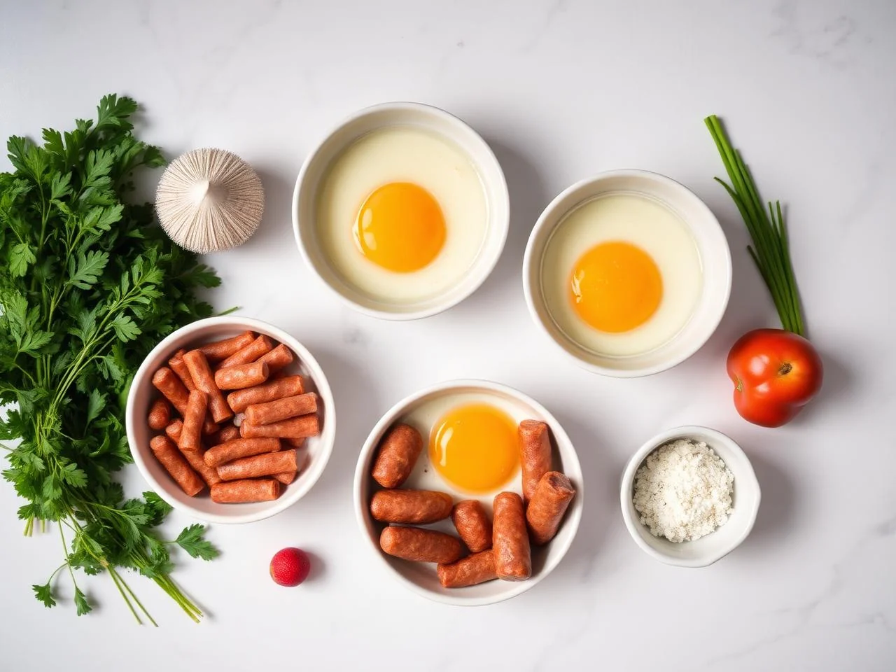 Ingredients for Egg And Sausage Muffins