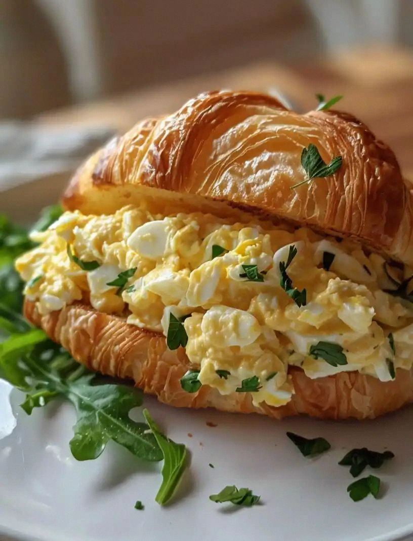 Egg Salad Croissant Sandwich
