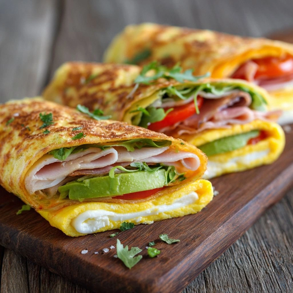 Egg Wrap Sandwiches : Low-Carb