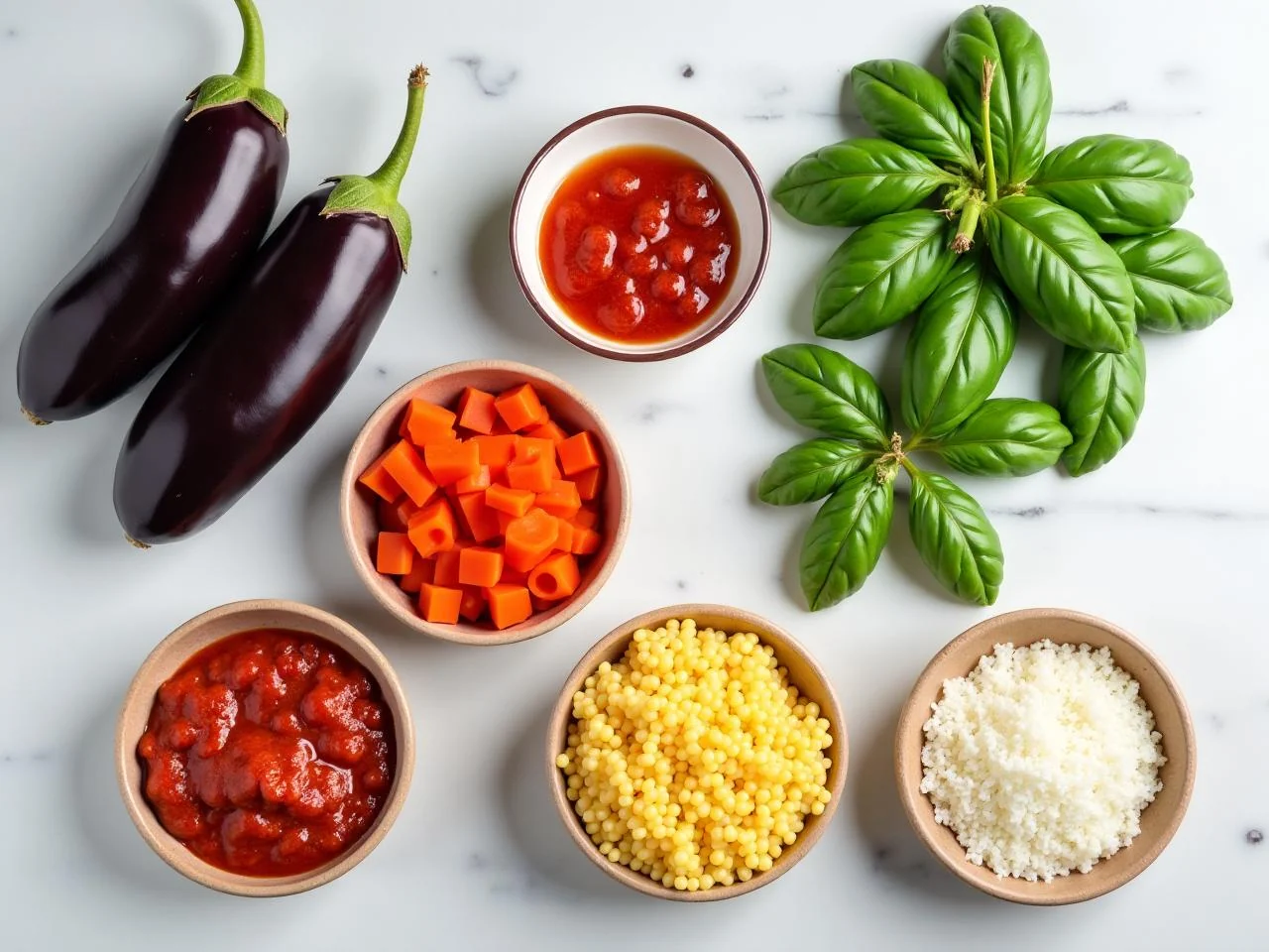 Ingredients for Eggplant Parmesan