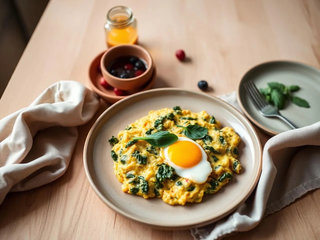 Eggs And Spinach Scramble
