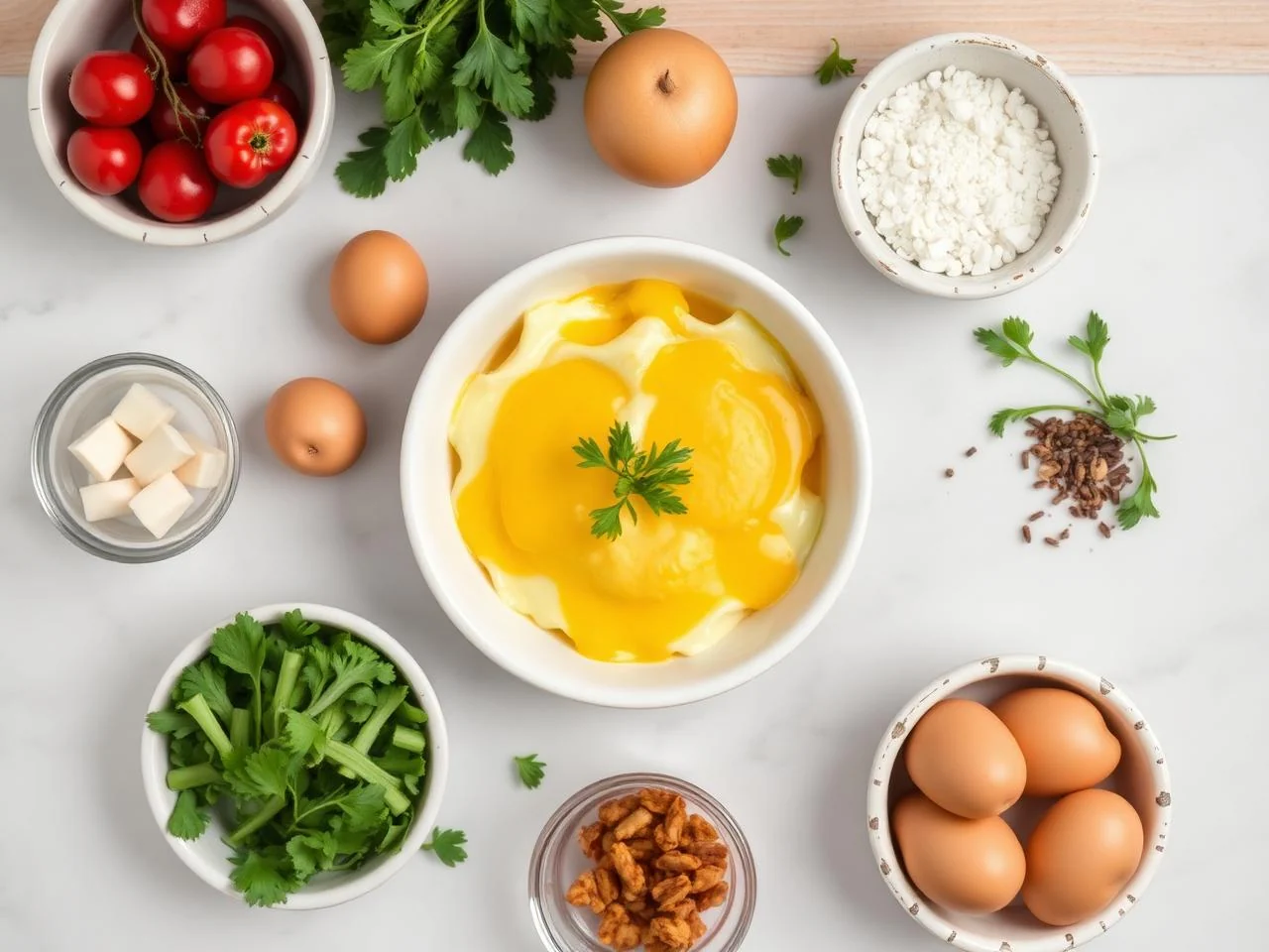Ingredients for Eggs Benedict Casserole