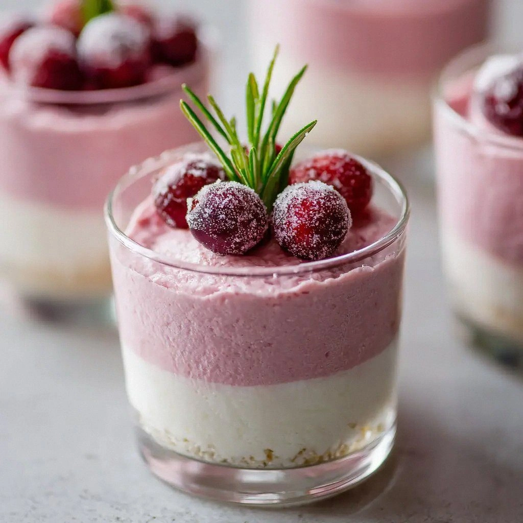 Elegant Cranberry Mousse Cups 