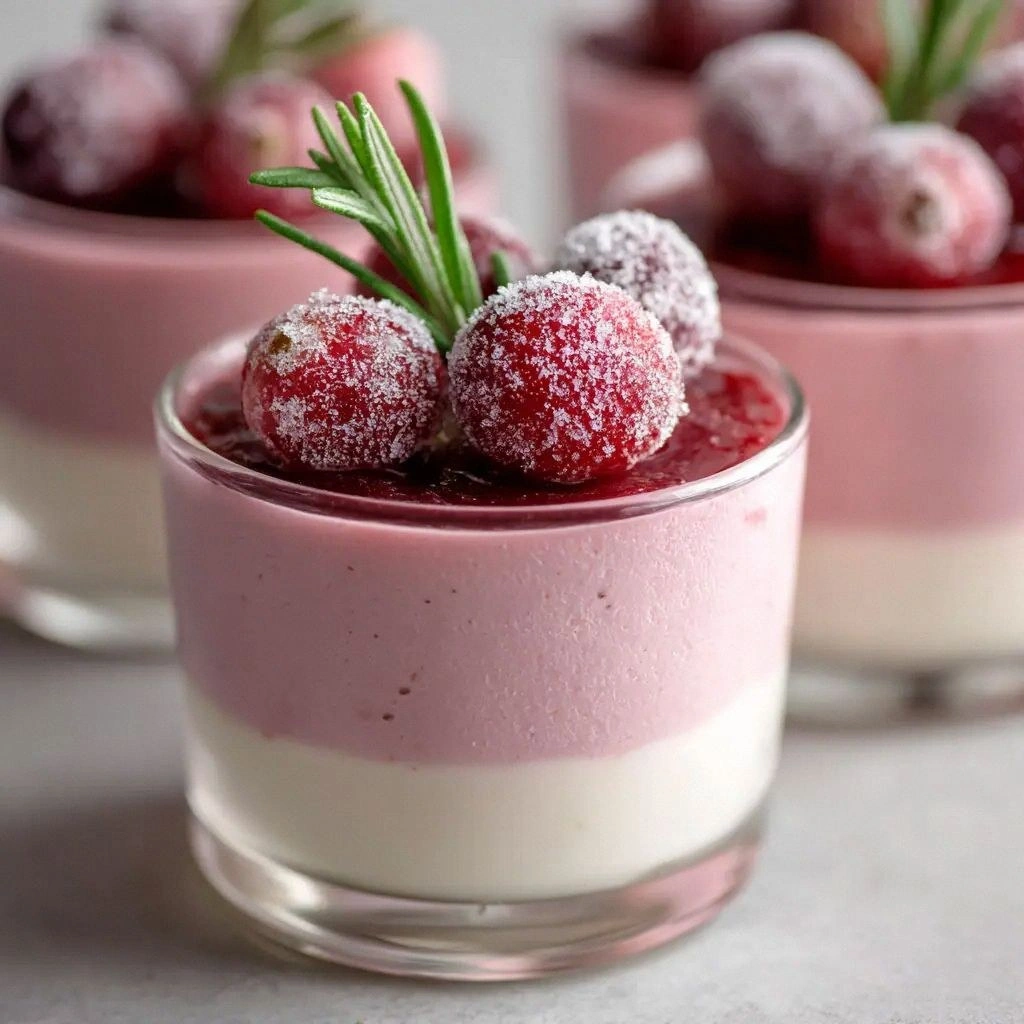 Elegant Cranberry Mousse Cups 