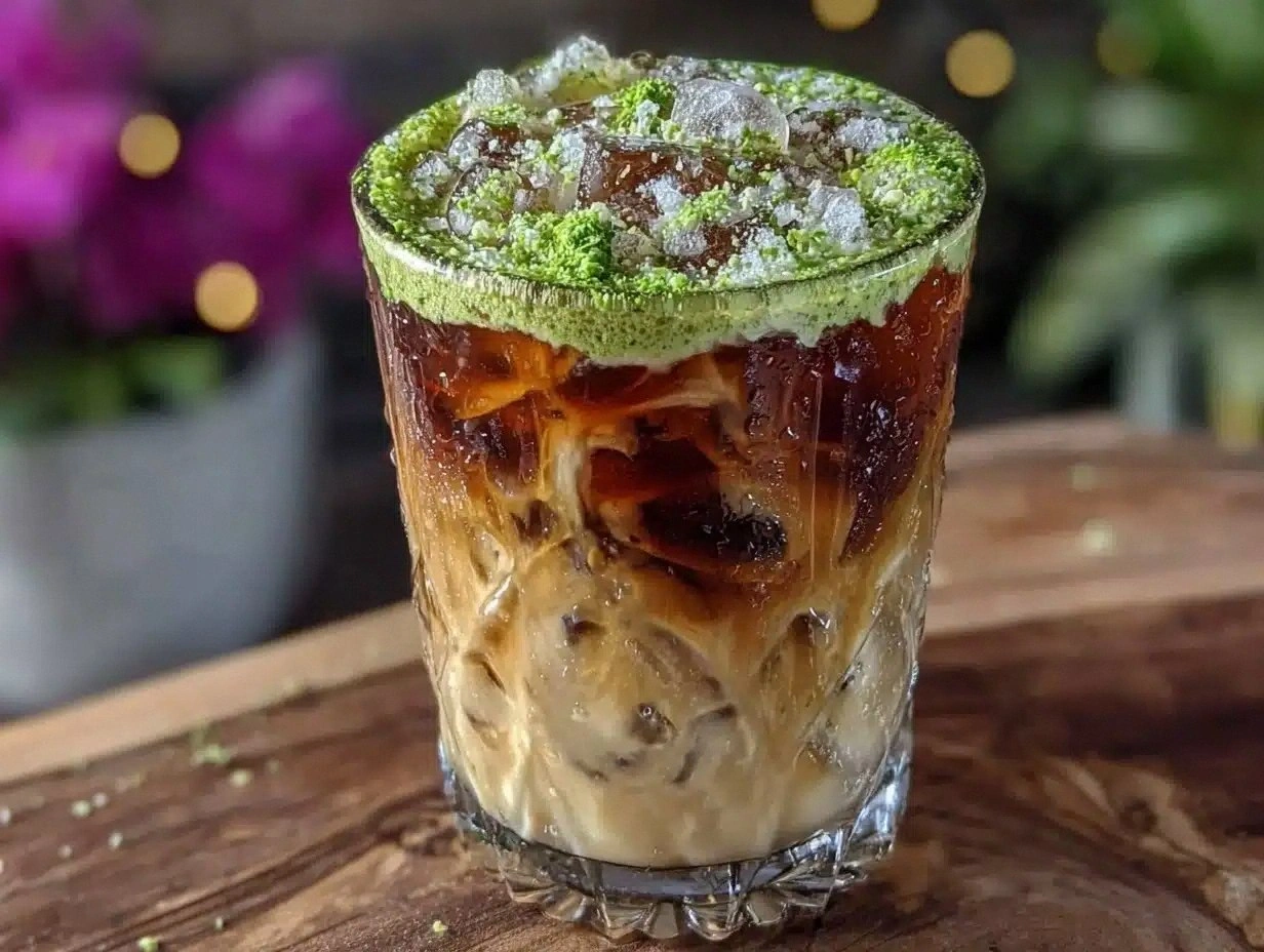 Emerald Isle Iced Coffee with Matcha Cream Easy Refreshing Recipe