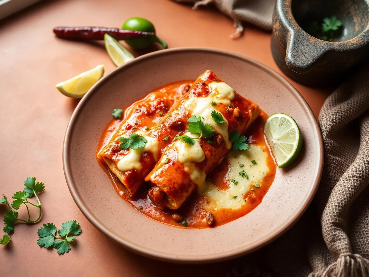 Enchiladas De Camarones Con Queso