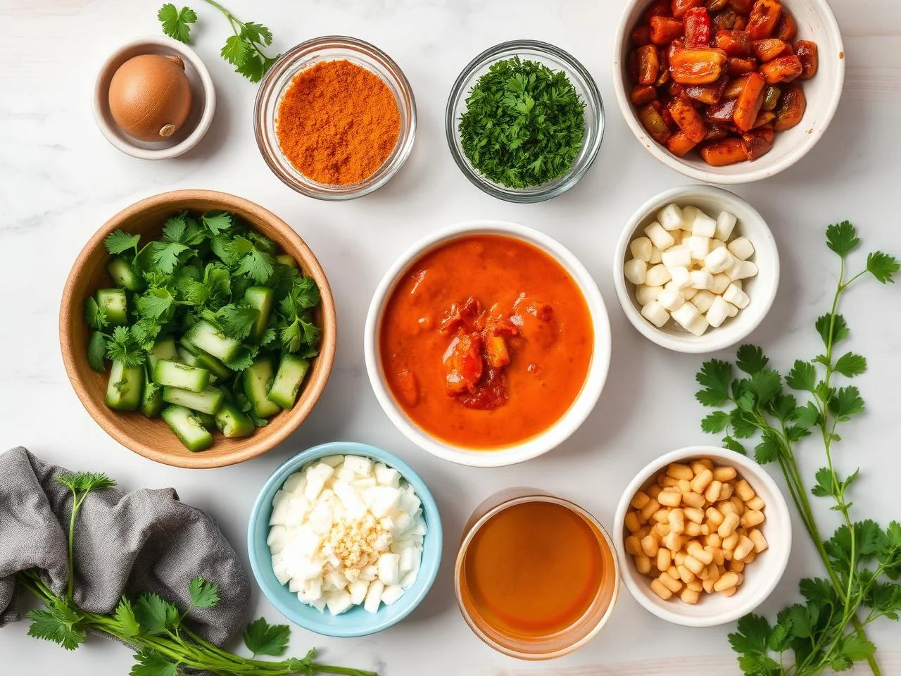 Ingredients for Enchiladas De Flor De Calabacín