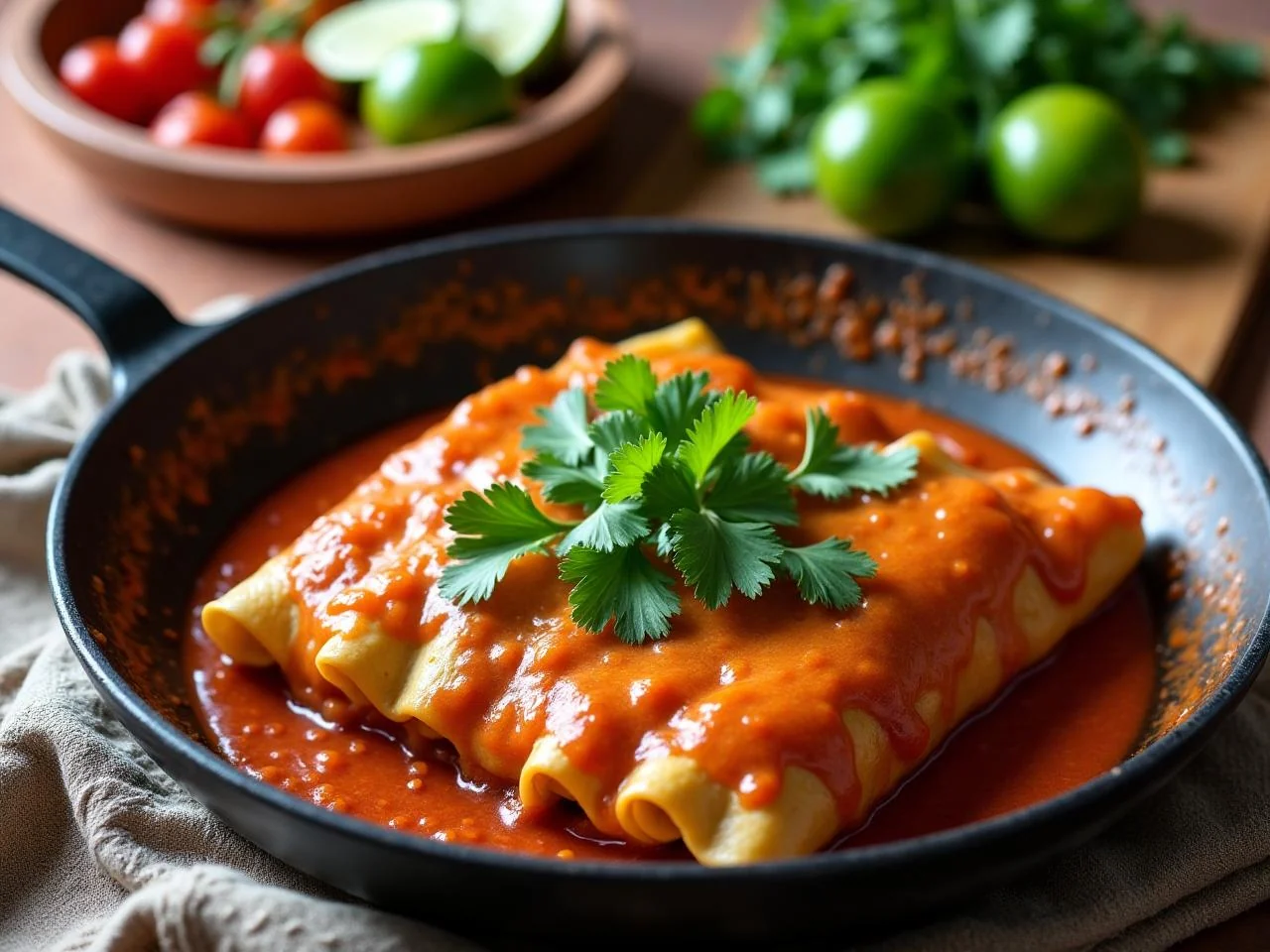 Enchiladas De Pollo Con Salsa De Aguacate