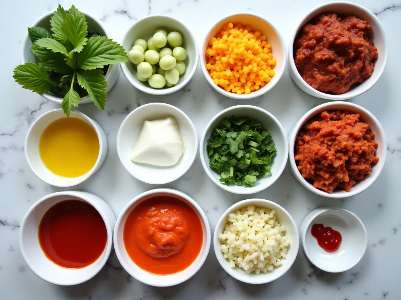Ingredients for Enchiladas Rojas