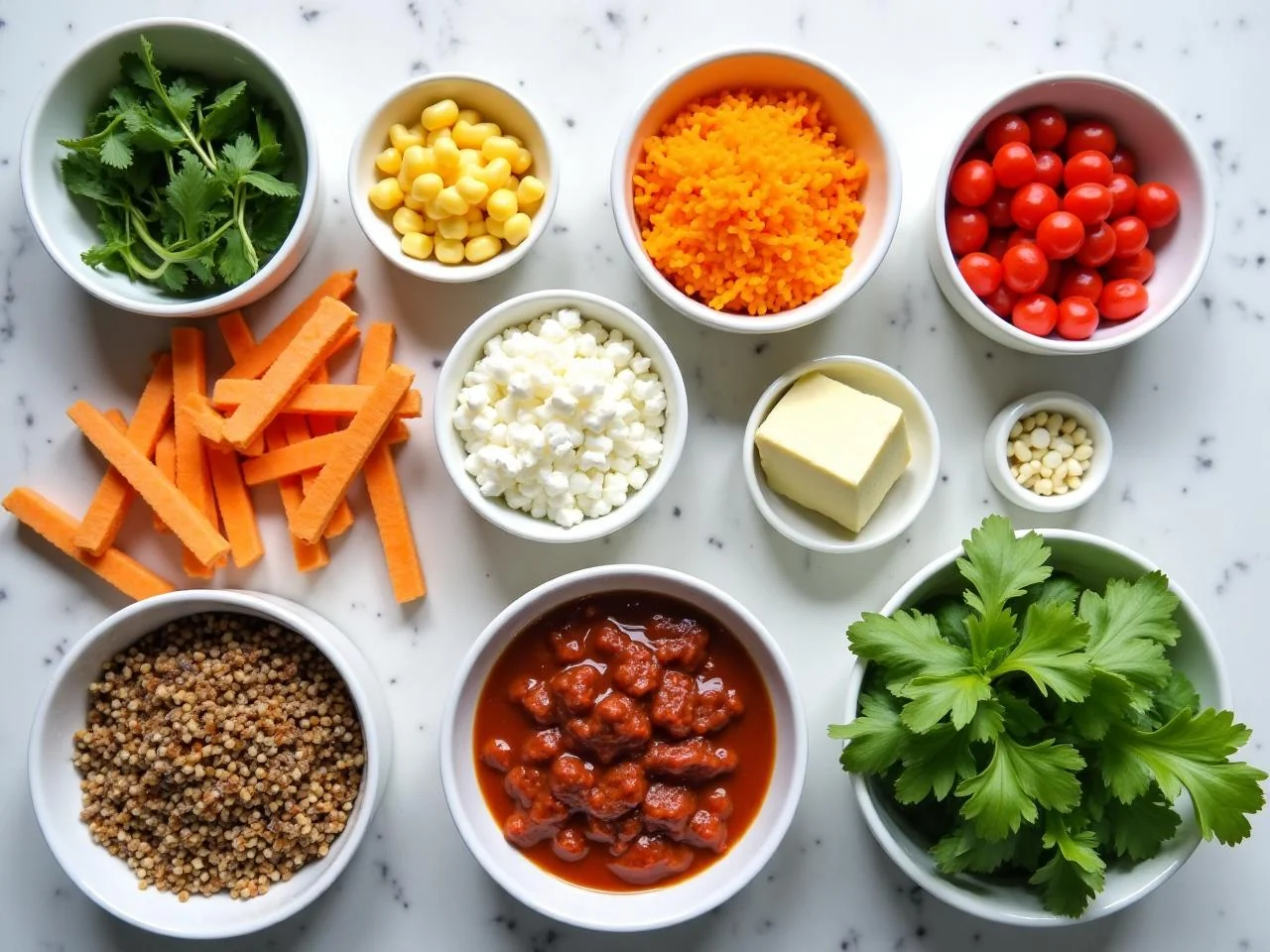 Ingredients for Enchiladas Suizas