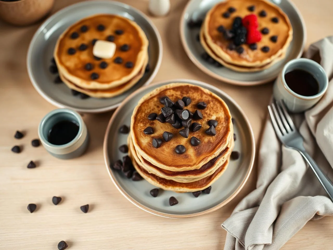 Espresso Chocolate Chip Pancakes