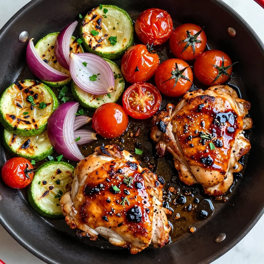 Easy Sheet Pan Balsamic Glazed Chicken and Vegetables