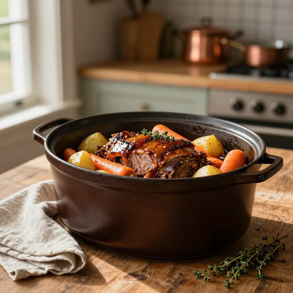 Slow Cooker Pot Roast with Carrots and Potatoes