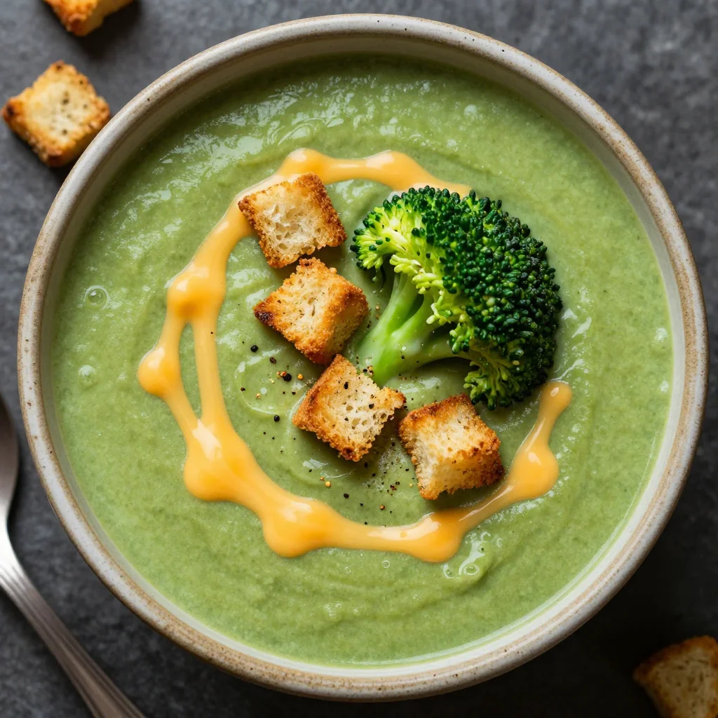 Pantry Creamy Broccoli Soup With Potato And Cheddar Cheese