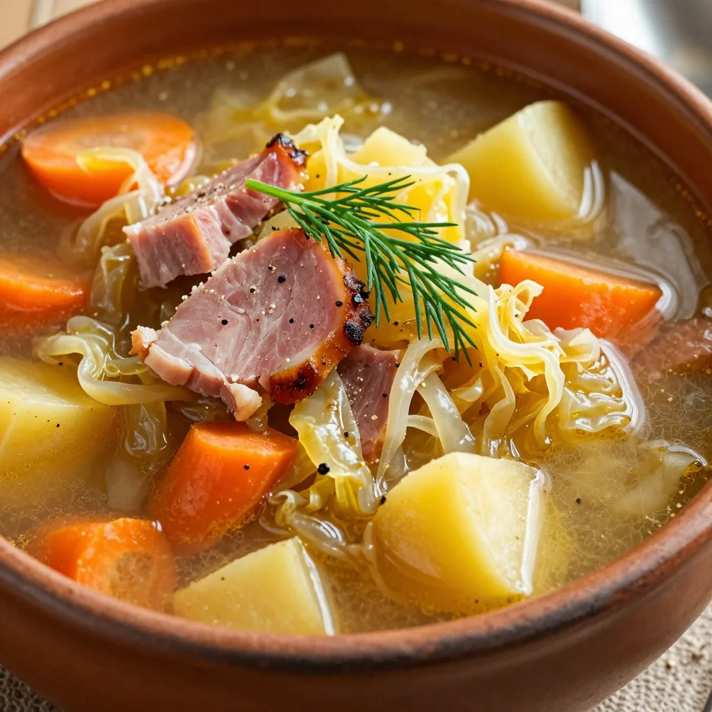 Cozy New Year's Day Ham And Cabbage Soup