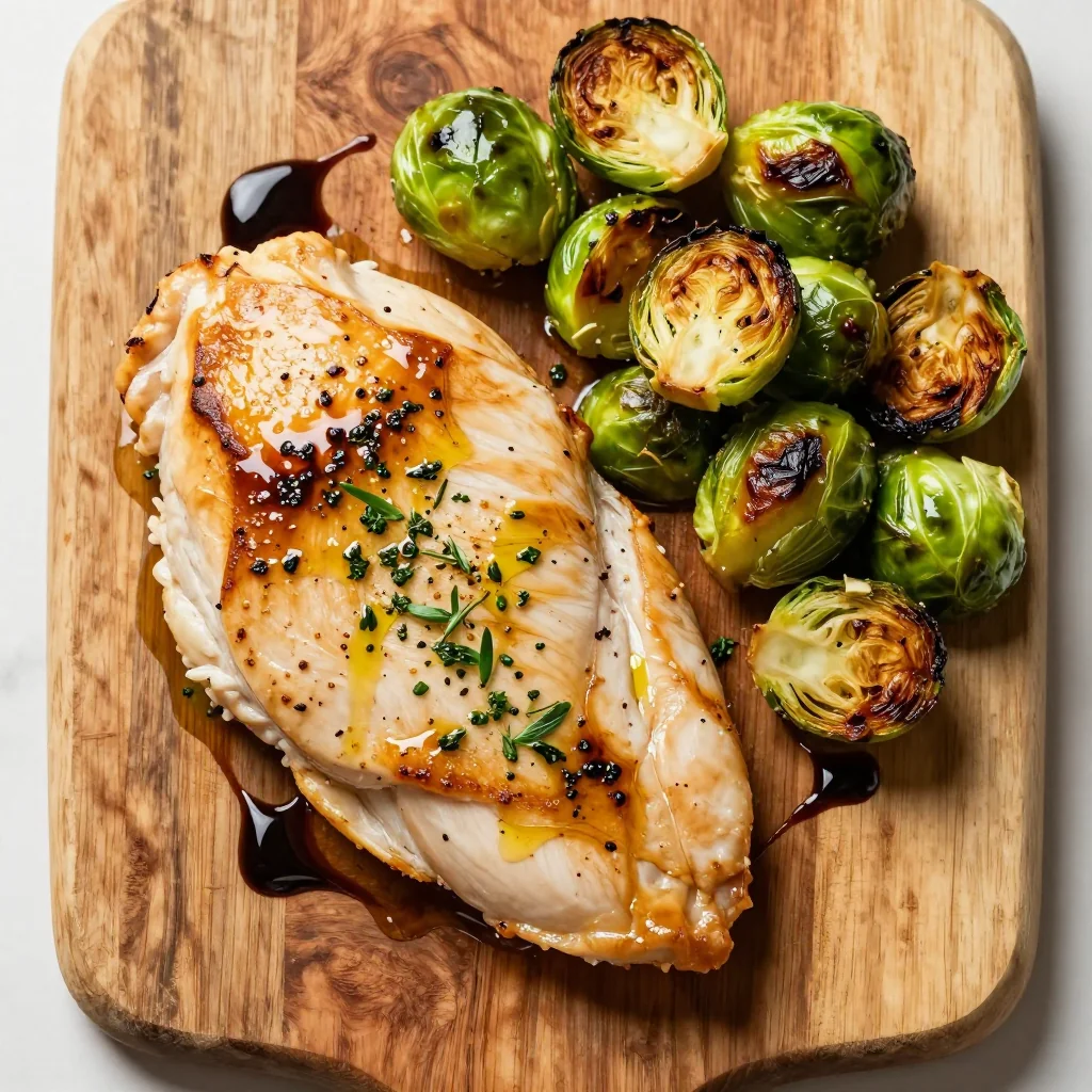Clean Eating Baked Chicken with Brussels Sprouts