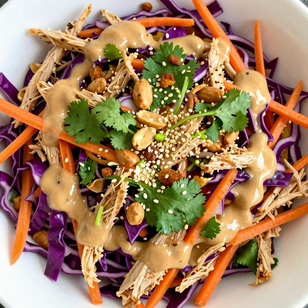 Meal Prep Vietnamese Chicken Salad with Peanut Dressing