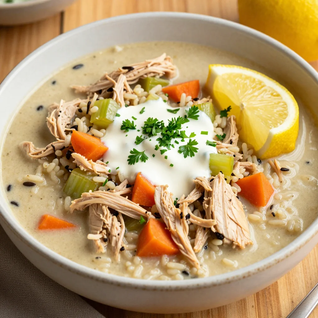 High Protein Slow Cooker Chicken and Wild Rice Stew
