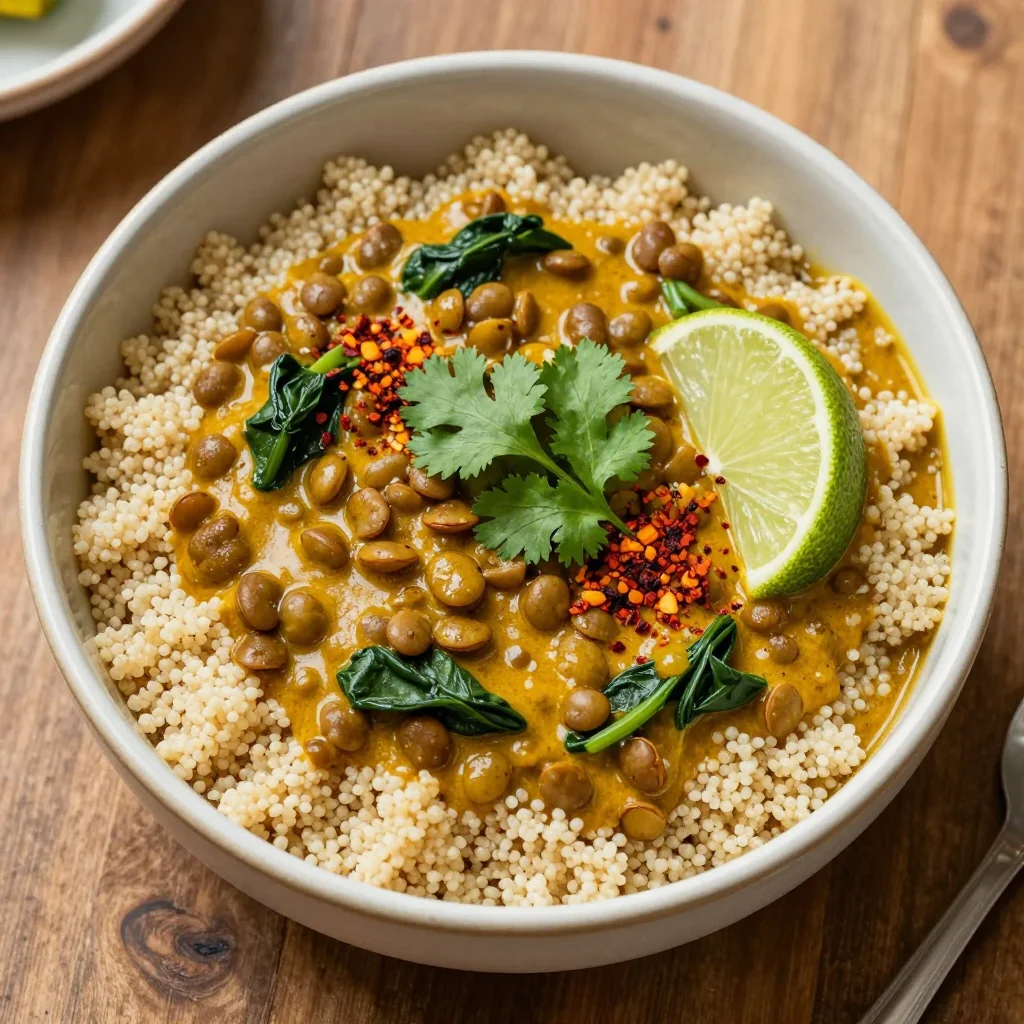 Spicy Vegan Lentil Curry for a Healthy Dinner