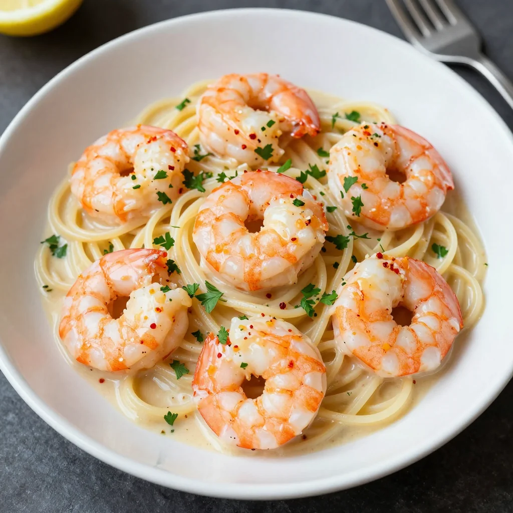 Creamy Shrimp Scampi That Is Ready In Under Twenty Minutes