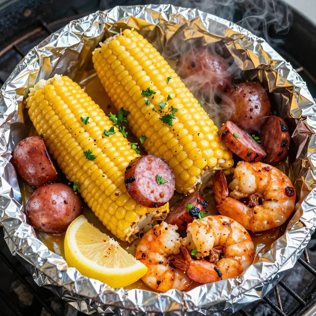 Spicy Shrimp Boil Foil Packets For Summer