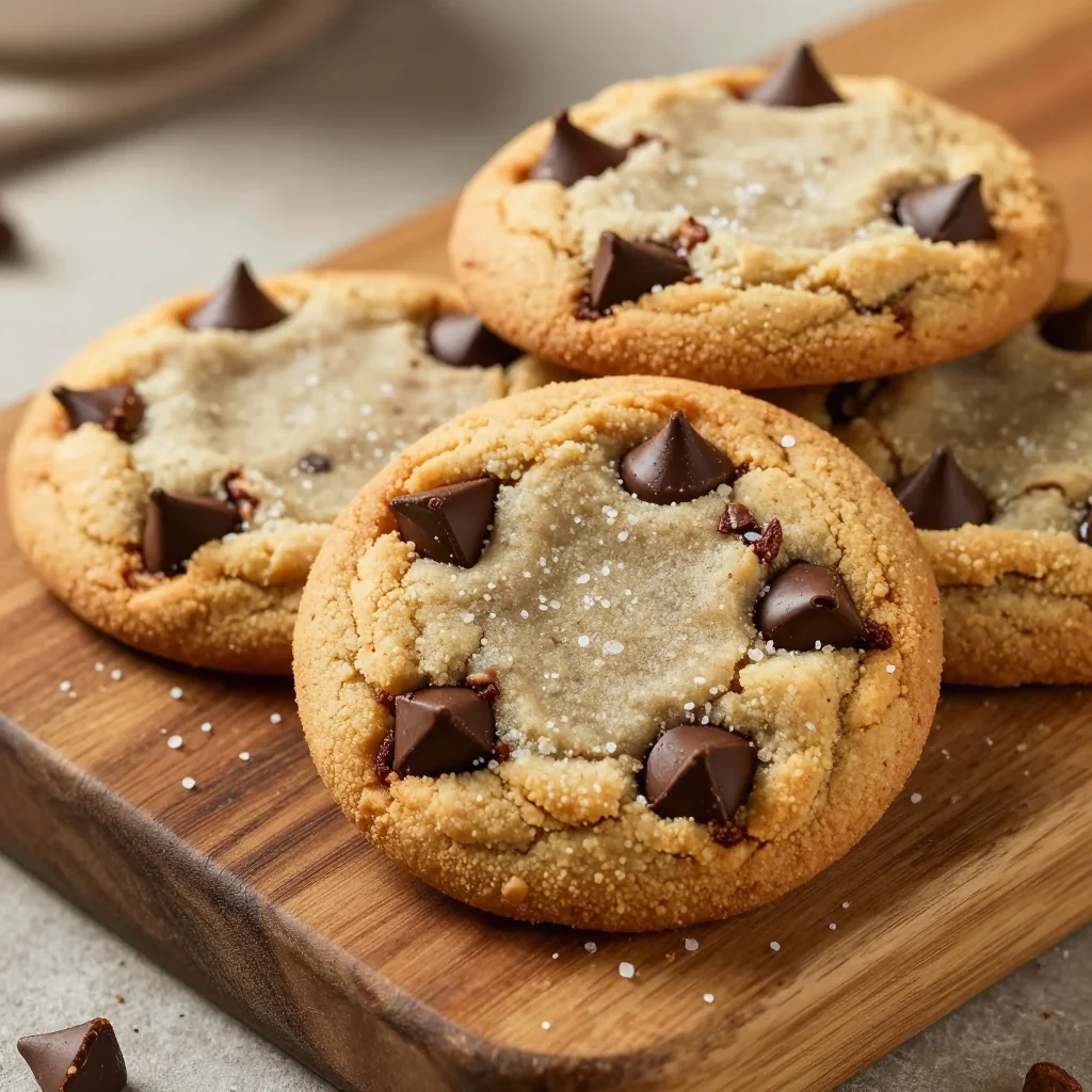 Warm Double Chocolate Chip Cookies with Sea Salt for a Perfect Treat
