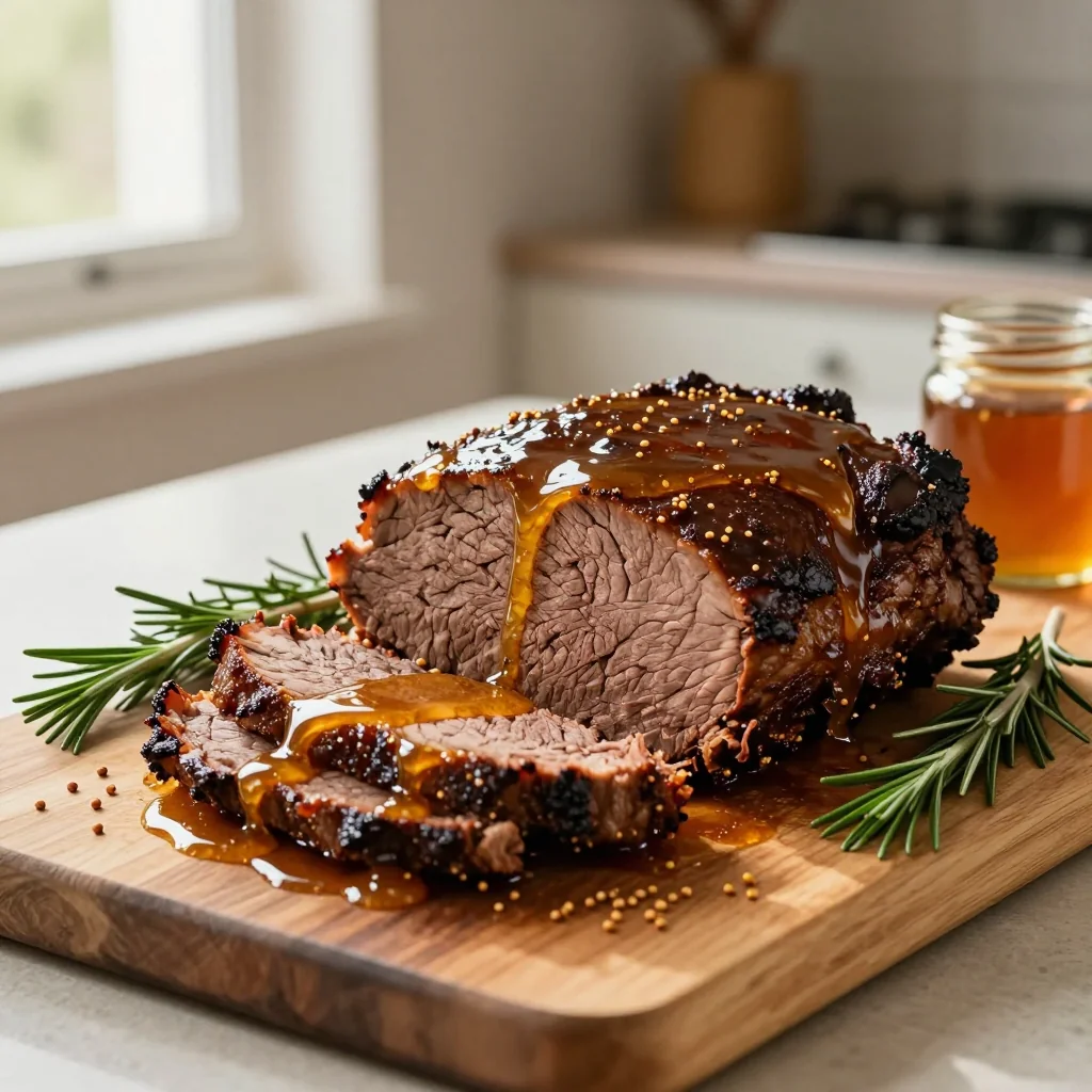Slow Cooker Corned Beef Brisket with Honey Glaze