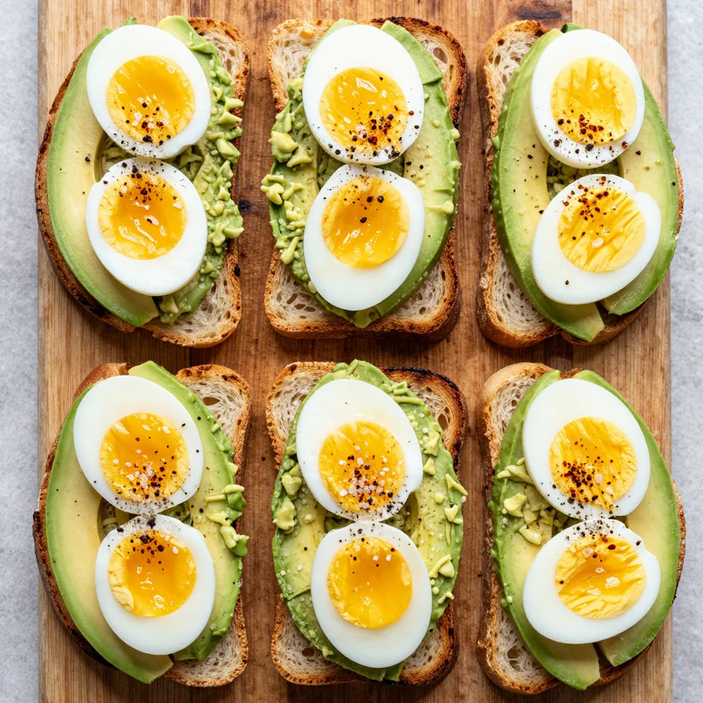 Meal Prep Hard Boiled Eggs and Avocado Toast Packs