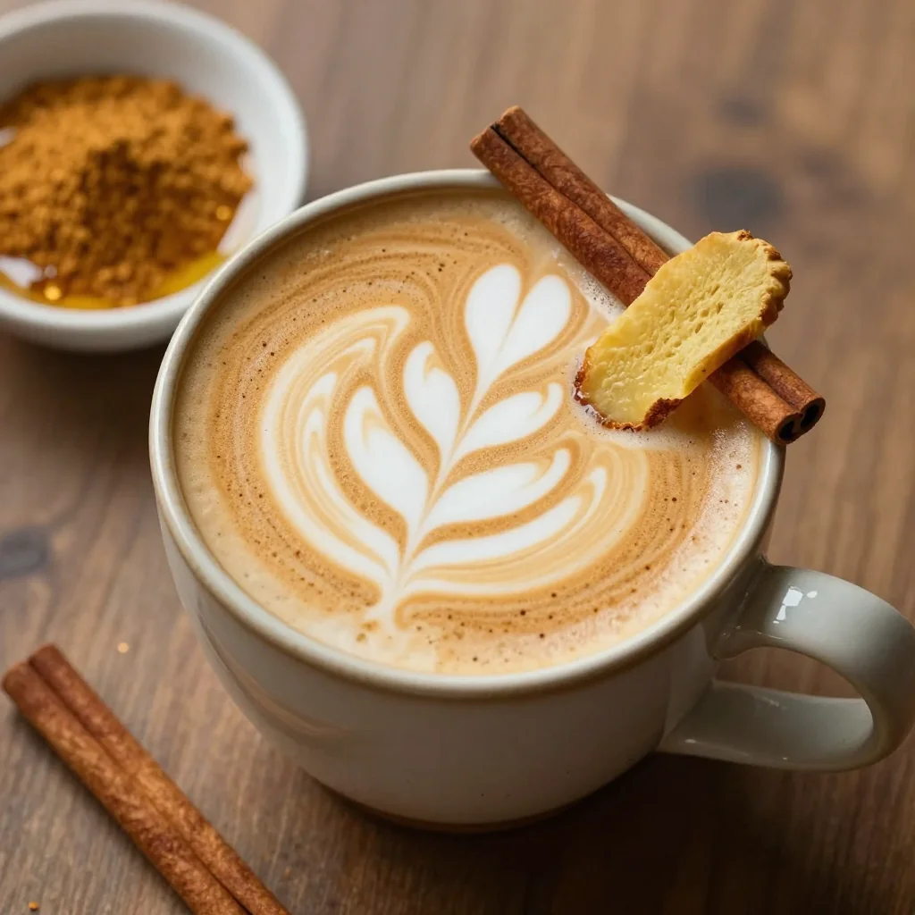 Warm Turmeric and Ginger Latte for Morning Reset