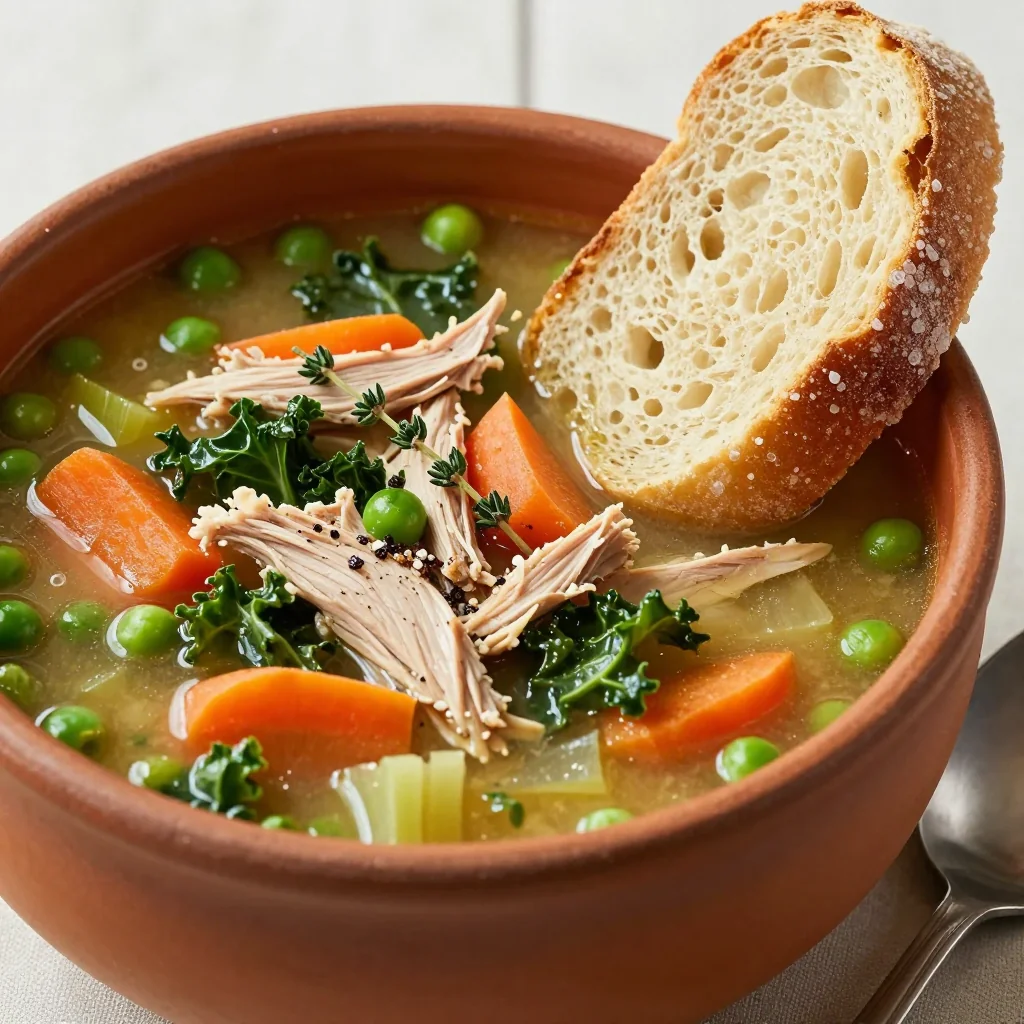 Hearty Turkey Vegetable Soup To Use Leftovers