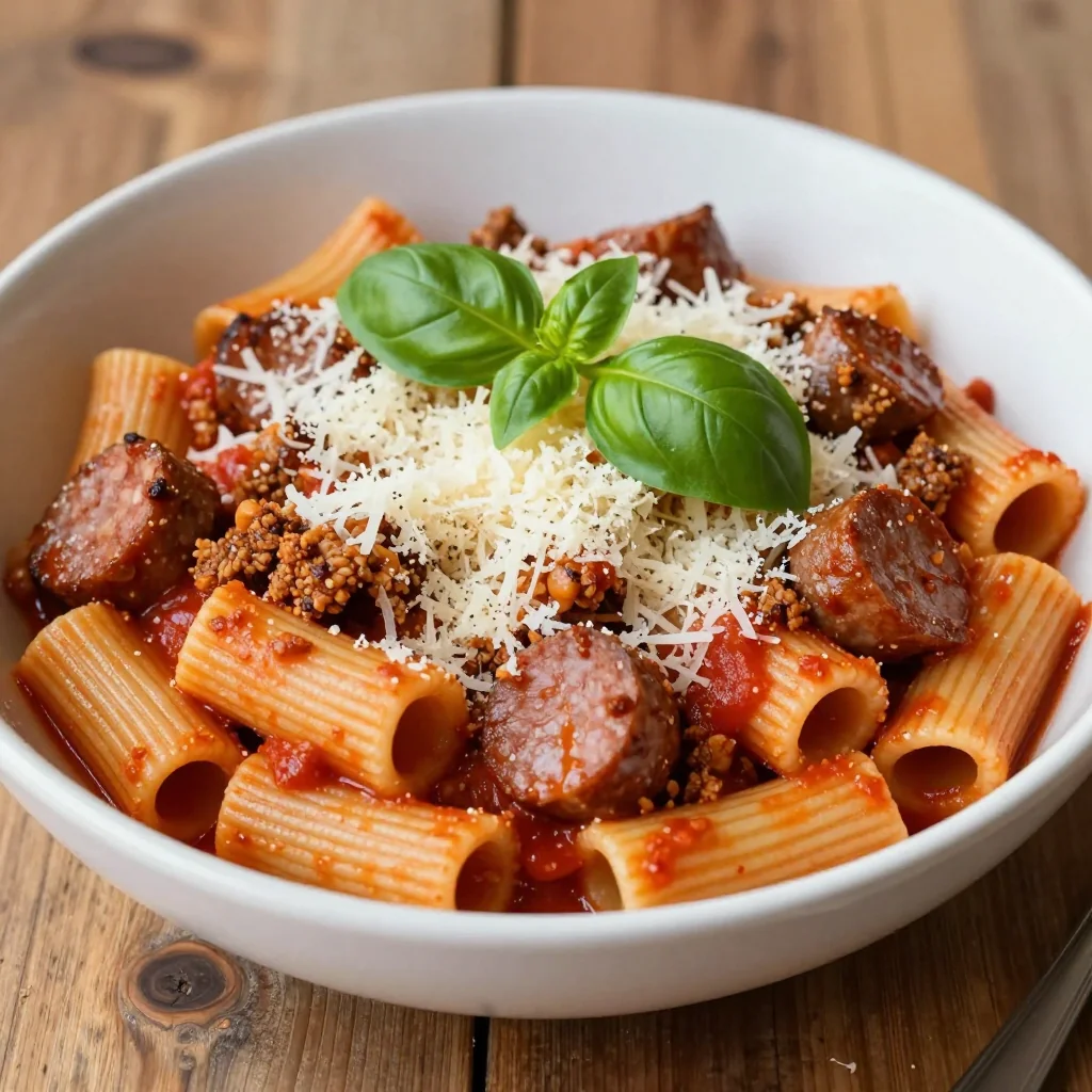 Budget Pasta with Sausage for NFL Playoff Sundays
