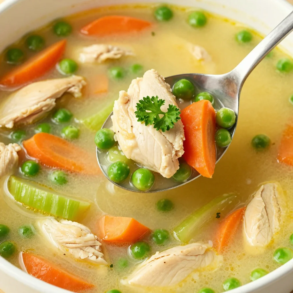 Easy One Pot Creamy Chicken and Vegetable Soup