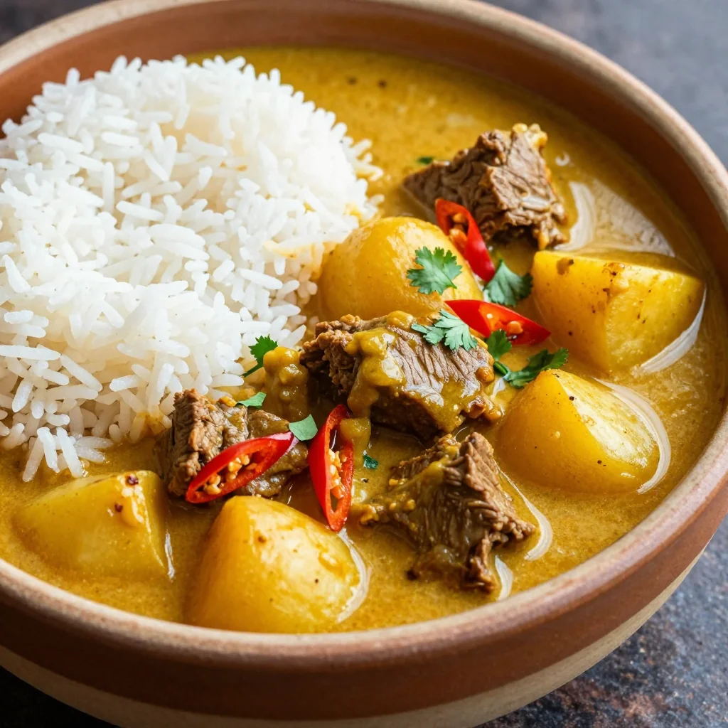 Spicy Beef and Potato Curry with Coconut Milk
