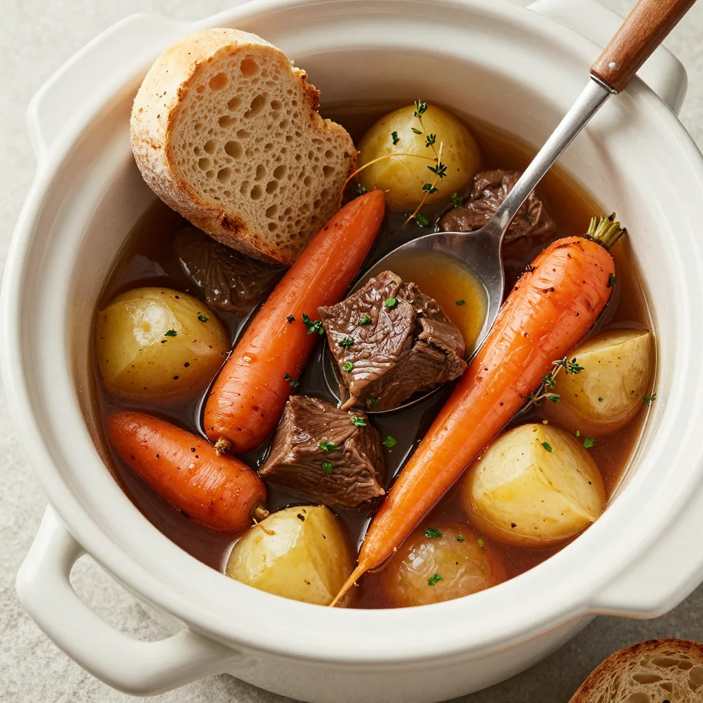 cozy slow cooker beef and winter vegetable soup for busy families